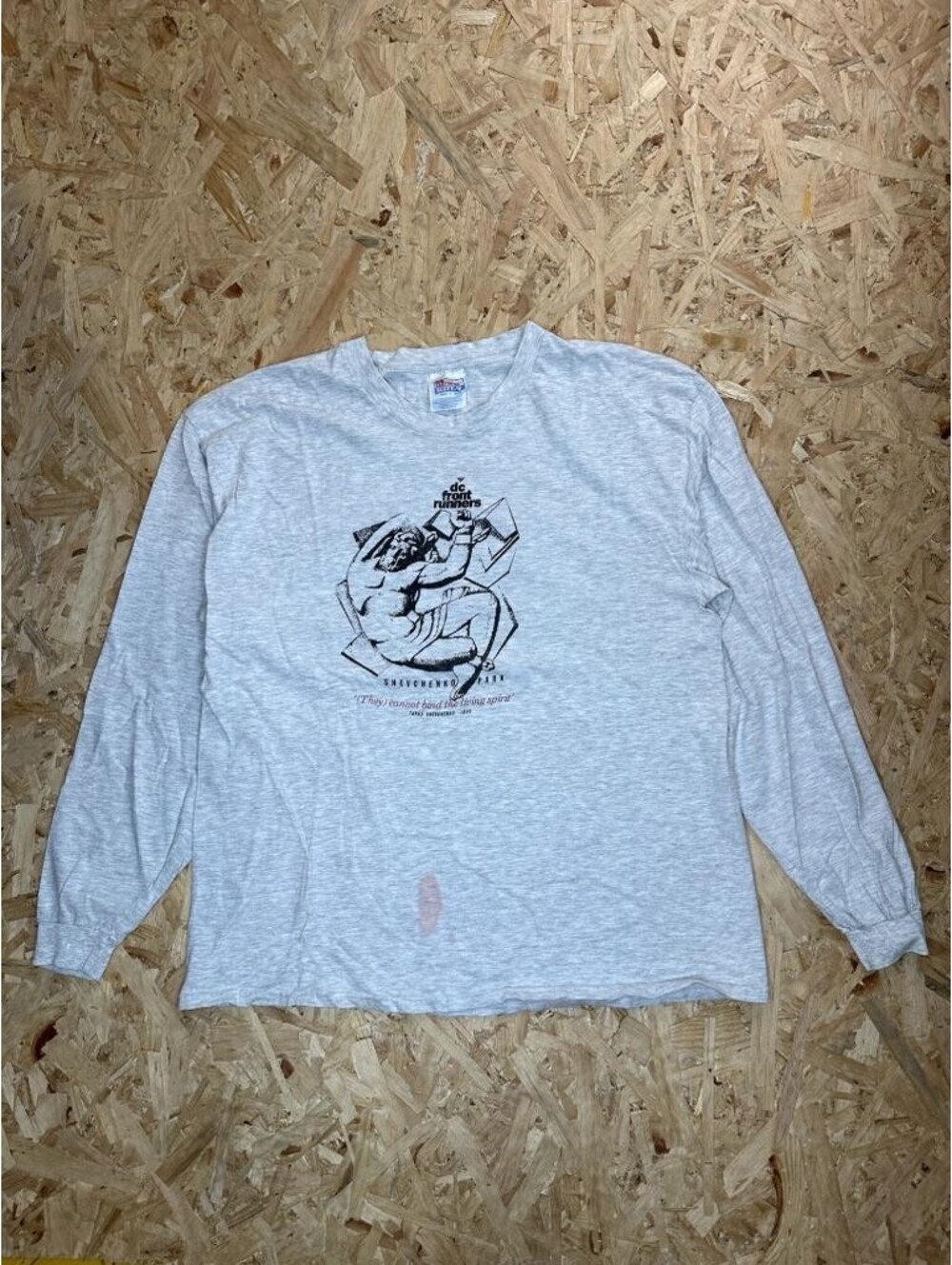 Vintage DC Front Runners Long Sleeve Shirt Mens XL Grey Taras Shevchenko Park